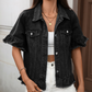 ⏳Limited-time 50% off⏰Women's Summer Ruffled Sleeve Denim Jacket🧥
