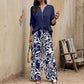⏳Limited-time 50% off⏰Women's V-Neck Top & Print Wide-Leg Pants Set👚👖