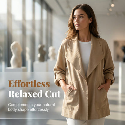 ⏳Limited-time 50% off⏰Women's Casual Vintage Lapel Jacket🪶🧥