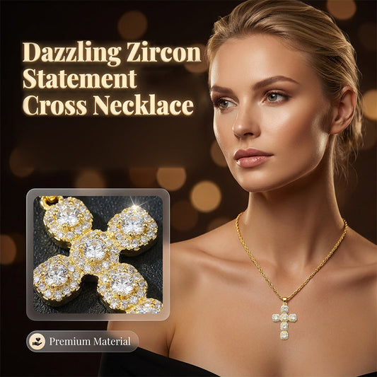 ⏳Limited-time 50% off⏰Copper Inlaid Zircon Cross Charm Pendant📿✝️💎