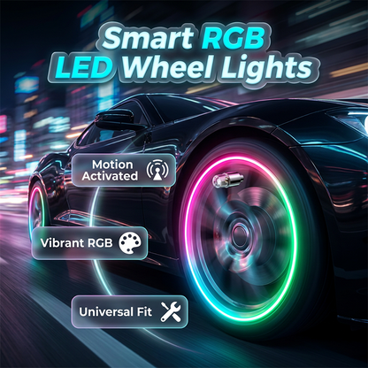 ⏳Limited-time 50% off⏰Smart Motion-Activated LED Wheel Lights⚙️💡
