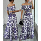 ⏳Limited-time 50% off⏰Women’s Off-the-Shoulder Waist Cutout Daisy Printed Resort Dress🌸👗
