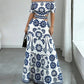 ⏳Limited-time 50% off⏰Women’s Off-the-Shoulder Waist Cutout Daisy Printed Resort Dress🌸👗