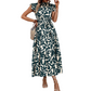 ⏳Limited-time 50% off⏰Women’s Summer Ruffled Flutter Sleeve Tie Waist Floral Midi Dress🌿👗