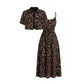 ⏳Limited-time 50% off⏰Women's Leopard Print 2-Piece Dress Set🧥👗