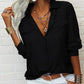 ⏳Limited-time 50% off⏰Women's Solid Lapel Long Sleeves Button-Down Shirt👔