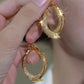 ⏳Limited-time 50% off⏰Women’s Elegant Twisted Gold Hoop Earrings👂🎏