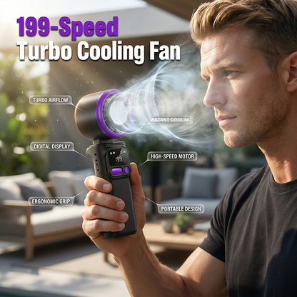 ⏳Limited-time 50% off⏰199-Speed Digital Display HandheldCooling Fan🍃