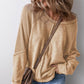 ⏳Limited-time 50% off⏰Women's Waffle Knit Long Sleeve Top👚