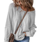 ⏳Limited-time 50% off⏰Women's Waffle Knit Long Sleeve Top👚