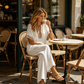 ⏳Limited-time 50% off⏰Women’s V-Neck Top and Wide Leg Trousers Set👚👖