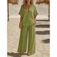 ⏳Limited-time 50% off⏰Women’s V-Neck Top and Wide Leg Trousers Set👚👖