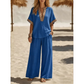 ⏳Limited-time 50% off⏰Women’s V-Neck Top and Wide Leg Trousers Set👚👖