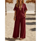 ⏳Limited-time 50% off⏰Women’s V-Neck Top and Wide Leg Trousers Set👚👖
