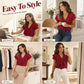 ⏳Limited-time 50% off⏰Elegant Ruffle V-Neck Blouse🌸👚