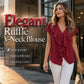 ⏳Limited-time 50% off⏰Elegant Ruffle V-Neck Blouse🌸👚