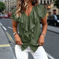 ⏳Limited-time 50% off⏰Elegant Ruffle V-Neck Blouse🌸👚