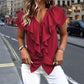 ⏳Limited-time 50% off⏰Elegant Ruffle V-Neck Blouse🌸👚