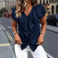 ⏳Limited-time 50% off⏰Elegant Ruffle V-Neck Blouse🌸👚