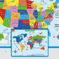⏳Limited-time 50% off⏰Geography Learning Poster Wall Map for Kids🗺️