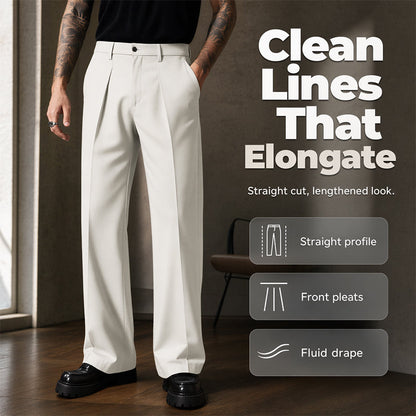 ⏳Limited-time 50% off⏰Men's Soft Draped Straight Leg Trousers👖