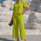 ⏳Limited-time 50% off⏰Women's V-Neck Top & Wide-Leg Pants Set👚👖