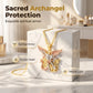 ⏳Limited-time 50% off⏰Tri-Tone Angel Guardian Pendant Necklace🪽📿