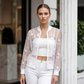 ⏳Limited-time 50% off⏰Women's Floral Sheer Mesh Jacket🪶🧥