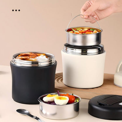 ⏳Limited-time 50% off⏰Large Capacity Food Flask | Double-Walled | Folding Spoon | All-Day Warm Meals🍱