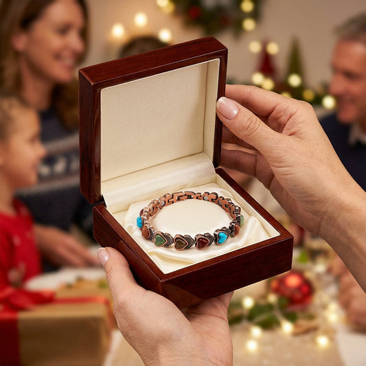 ⏳Limited-time 50% off⏰Antique Copper Finish Magnetic Stone Bracelet❤️🩷🧡💛💙