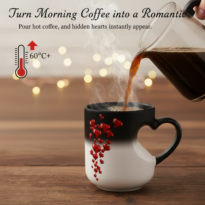 ⏳Limited-time 50% off⏰Color Changing Heart Handle Ceramic Mug♨️☕