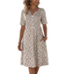 ⏳Limited-time 50% off⏰Women's Casual V-Neck Print Dress with Pockets💐👗