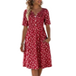 ⏳Limited-time 50% off⏰Women's Casual V-Neck Print Dress with Pockets💐👗