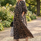 ⏳Limited-time 50% off⏰Leopard Print Oversized Maxi Shirt Dress🐆👗