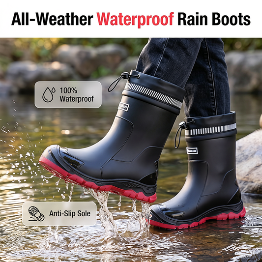 ⏳Limited-time 50% off⏰Unisex Mid-Calf Waterproof Rain Boots🌧️👢