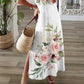 ⏳Limited-time 50% off⏰Women's V-Neck Floral Print Dress with Side Slit Hem👗