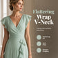 ⏳Limited-time 50% off⏰Women's V-Neck Ruffled Chiffon Maxi Dress👗