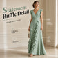 ⏳Limited-time 50% off⏰Women's V-Neck Ruffled Chiffon Maxi Dress👗