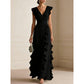 ⏳Limited-time 50% off⏰Women's V-Neck Ruffled Chiffon Maxi Dress👗