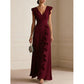 ⏳Limited-time 50% off⏰Women's V-Neck Ruffled Chiffon Maxi Dress👗