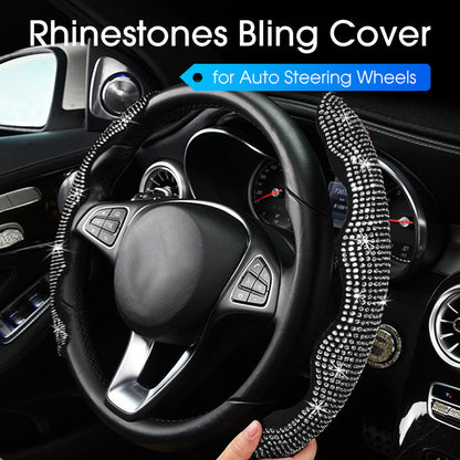⏳Limited-time 50% off⏰Rhinestones Bling Cover for Auto Steering Wheels💎🚗