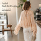 ⏳Limited-time 50% off⏰Sheer Mock Neck Blouse – Ruffled Sleeve Elegance👚🌸