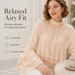 ⏳Limited-time 50% off⏰Sheer Mock Neck Blouse – Ruffled Sleeve Elegance👚🌸