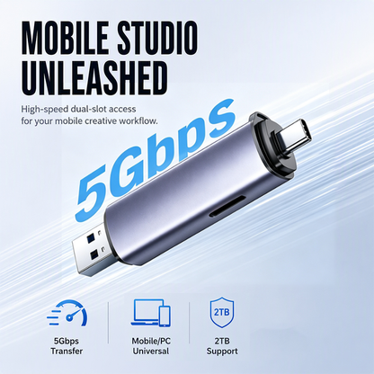 ⏳Limited-time 50% off⏰Dual Slot Memory Card Reader📲💻