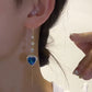⏳Limited-time 50% off⏰Exquisite Blue Heart Synthetic Gemstone Threader Earrings 🌿