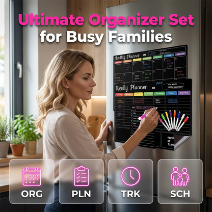 ⏳Limited-time 50% off⏰Magnetic Fridge Calendar Planner Set with Markers🗓️🎨