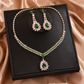 ⏳Limited-time 50% off⏰Zircon Jewelry Set Necklace & Drop Earrings for Women📿👂💎