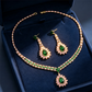 ⏳Limited-time 50% off⏰Zircon Jewelry Set Necklace & Drop Earrings for Women📿👂💎