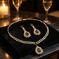 ⏳Limited-time 50% off⏰Zircon Jewelry Set Necklace & Drop Earrings for Women📿👂💎