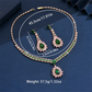 ⏳Limited-time 50% off⏰Zircon Jewelry Set Necklace & Drop Earrings for Women📿👂💎